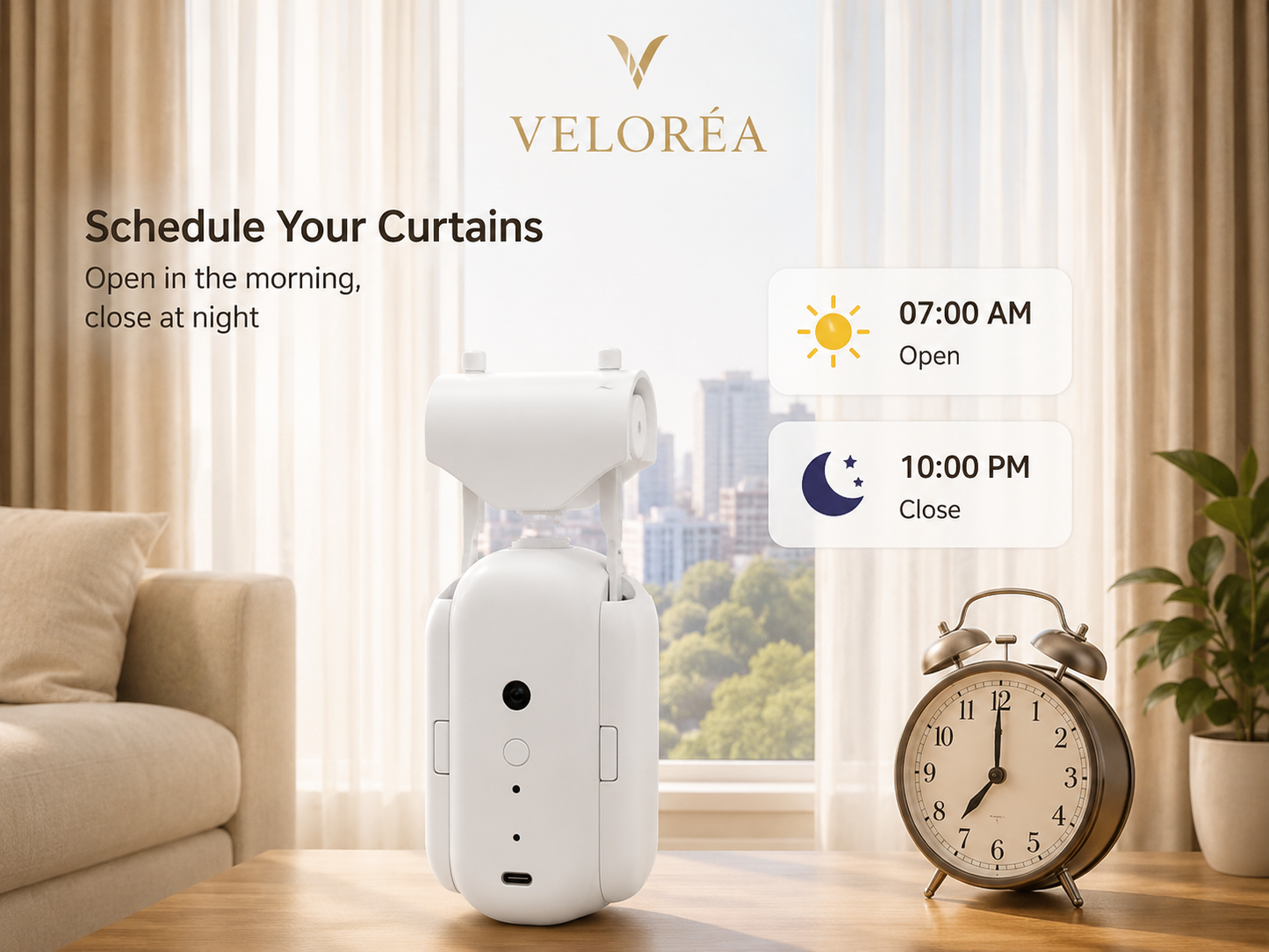 Smart Electric Curtain Robot – Automatic Curtain Opener for Rod & Track Curtains