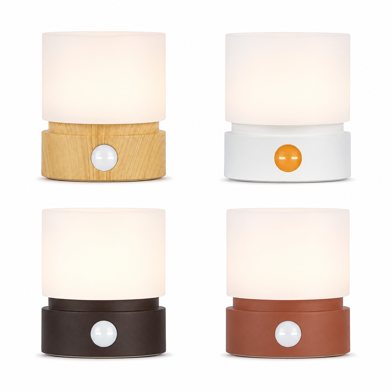 VELOREA Rechargeable Night Light with Touch Control & Smart Timer | Warm LED Bedside Lamp